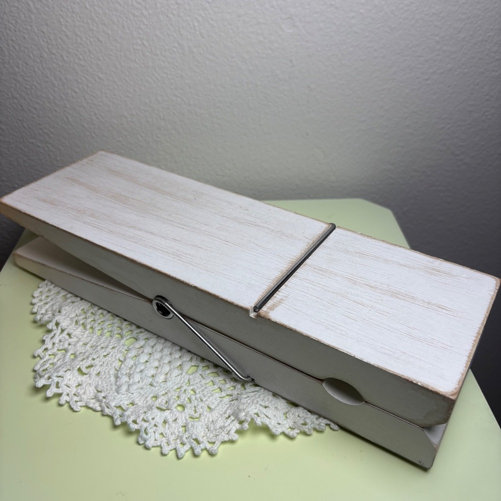 Hobby Lobby White Giant Clothespin Wall Decor Farmhouse Rustic Wood Decor